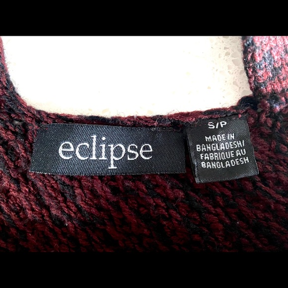 Eclipse long sleeve oversized sweater, size S, colour Maroon - Picture 5 of 9